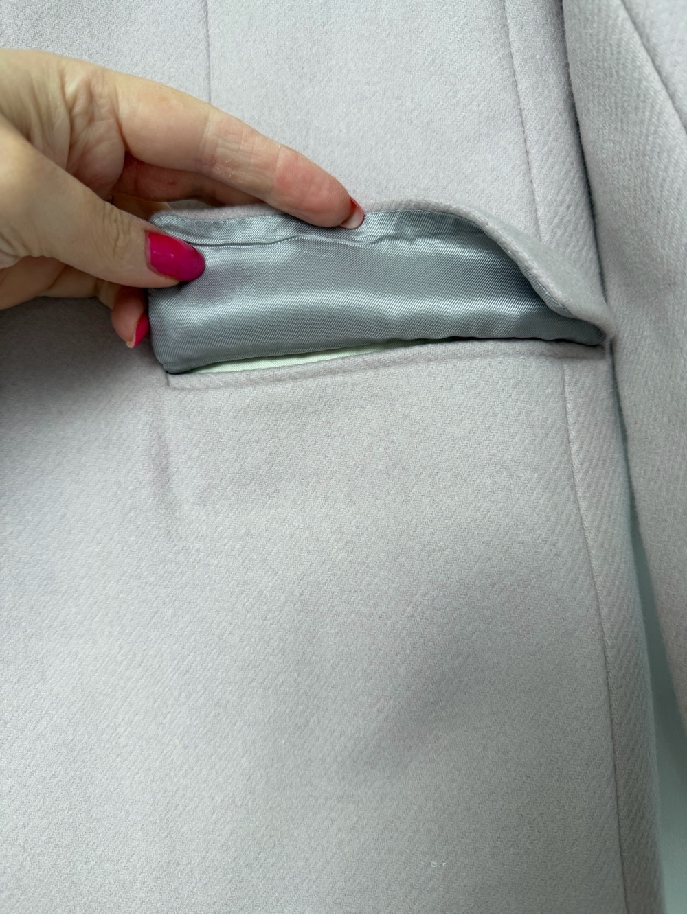 PS Paul Smith Cashmere Blend Epsom Single-Breasted Wool Coat Blush Pink 40 $1050 - Picture 3 of 9